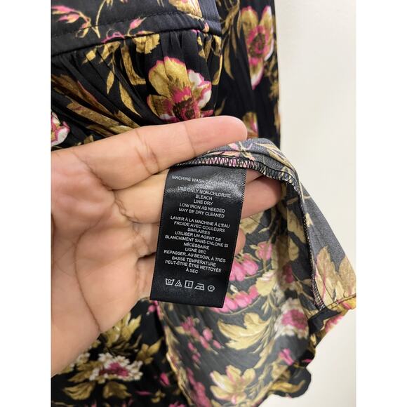 Romantic Victorian Cottage Parisian Floral Top M Fairy Grunge Whimsigoth Regency - Picture 8 of 15